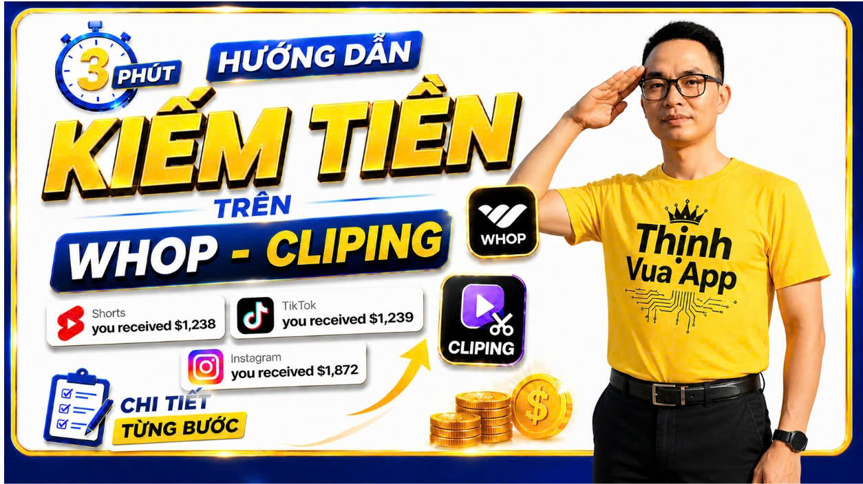 Hướng dẫn kiếm tiền Whop Cliping